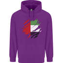 Torn UAE Flag Day Emirati Day Football Childrens Kids Hoodie Purple