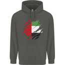 Torn UAE Flag Day Emirati Day Football Childrens Kids Hoodie Storm Grey