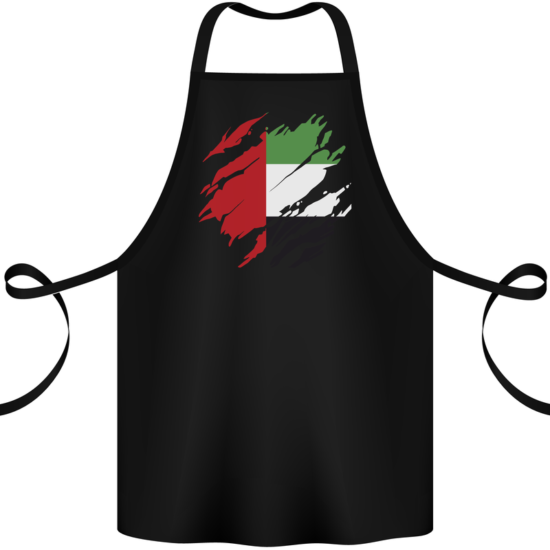 Torn UAE Flag Day Emirati Day Football Cotton Apron 100% Organic Black