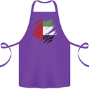 Torn UAE Flag Day Emirati Day Football Cotton Apron 100% Organic Purple