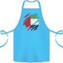 Torn UAE Flag Day Emirati Day Football Cotton Apron 100% Organic Turquoise
