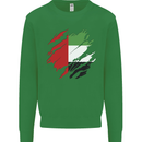 Torn UAE Flag Day Emirati Day Football Kids Sweatshirt Jumper Irish Green