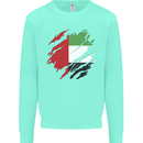 Torn UAE Flag Day Emirati Day Football Kids Sweatshirt Jumper Peppermint