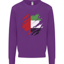 Torn UAE Flag Day Emirati Day Football Kids Sweatshirt Jumper Purple