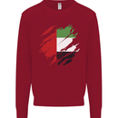 Torn UAE Flag Day Emirati Day Football Kids Sweatshirt Jumper Red