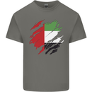 Torn UAE Flag Day Emirati Day Football Kids T-Shirt Childrens Charcoal