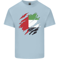 Torn UAE Flag Day Emirati Day Football Kids T-Shirt Childrens Light Blue