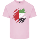 Torn UAE Flag Day Emirati Day Football Kids T-Shirt Childrens Light Pink