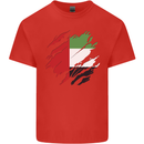 Torn UAE Flag Day Emirati Day Football Kids T-Shirt Childrens Red