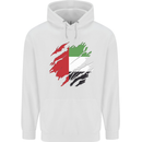 Torn UAE Flag Day Emirati Day Football Mens 80% Cotton Hoodie White