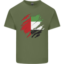 Torn UAE Flag Day Emirati Day Football Mens Cotton T-Shirt Tee Top Military Green
