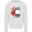 Torn UAE Flag Day Emirati Day Football Mens Sweatshirt Jumper White