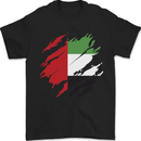 Torn UAE Flag Day Emirati Day Football Mens T-Shirt 100% Cotton Black