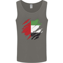 Torn UAE Flag Day Emirati Day Football Mens Vest Tank Top Charcoal