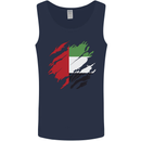 Torn UAE Flag Day Emirati Day Football Mens Vest Tank Top Navy Blue