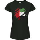 Torn UAE Flag Day Emirati Day Football Womens Petite Cut T-Shirt Black