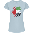 Torn UAE Flag Day Emirati Day Football Womens Petite Cut T-Shirt Light Blue