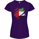 Torn UAE Flag Day Emirati Day Football Womens Petite Cut T-Shirt Purple