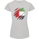 Torn UAE Flag Day Emirati Day Football Womens Petite Cut T-Shirt Sports Grey