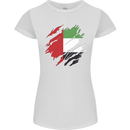 Torn UAE Flag Day Emirati Day Football Womens Petite Cut T-Shirt White