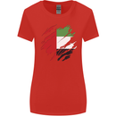 Torn UAE Flag Day Emirati Day Football Womens Wider Cut T-Shirt Red