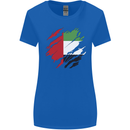 Torn UAE Flag Day Emirati Day Football Womens Wider Cut T-Shirt Royal Blue