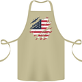 Torn USA Flag Independance Day Football Cotton Apron 100% Organic Khaki