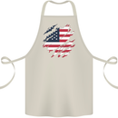 Torn USA Flag Independance Day Football Cotton Apron 100% Organic Natural