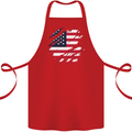 Torn USA Flag Independance Day Football Cotton Apron 100% Organic Red