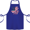 Torn USA Flag Independance Day Football Cotton Apron 100% Organic Royal Blue