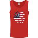 Torn USA Flag Independance Day Football Mens Vest Tank Top Red