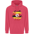 Torn Uganda Flag Ugandan Day Football Childrens Kids Hoodie Heliconia