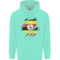Torn Uganda Flag Ugandan Day Football Childrens Kids Hoodie Peppermint
