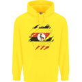 Torn Uganda Flag Ugandan Day Football Childrens Kids Hoodie Yellow