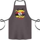 Torn Uganda Flag Ugandan Day Football Cotton Apron 100% Organic Dark Grey