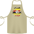 Torn Uganda Flag Ugandan Day Football Cotton Apron 100% Organic Khaki