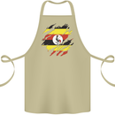Torn Uganda Flag Ugandan Day Football Cotton Apron 100% Organic Khaki