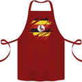 Torn Uganda Flag Ugandan Day Football Cotton Apron 100% Organic Maroon