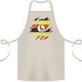 Torn Uganda Flag Ugandan Day Football Cotton Apron 100% Organic Natural