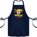Torn Uganda Flag Ugandan Day Football Cotton Apron 100% Organic Navy Blue