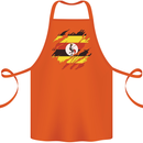 Torn Uganda Flag Ugandan Day Football Cotton Apron 100% Organic Orange
