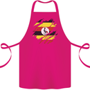 Torn Uganda Flag Ugandan Day Football Cotton Apron 100% Organic Pink