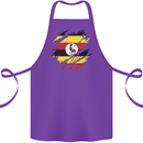 Torn Uganda Flag Ugandan Day Football Cotton Apron 100% Organic Purple
