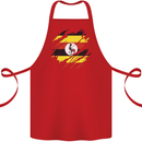 Torn Uganda Flag Ugandan Day Football Cotton Apron 100% Organic Red