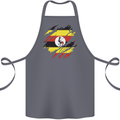 Torn Uganda Flag Ugandan Day Football Cotton Apron 100% Organic Steel