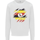 Torn Uganda Flag Ugandan Day Football Kids Sweatshirt Jumper White