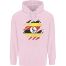 Torn Uganda Flag Ugandan Day Football Mens 80% Cotton Hoodie Light Pink
