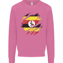 Torn Uganda Flag Ugandan Day Football Mens Sweatshirt Jumper Azalea