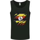 Torn Uganda Flag Ugandan Day Football Mens Vest Tank Top Black