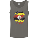 Torn Uganda Flag Ugandan Day Football Mens Vest Tank Top Charcoal